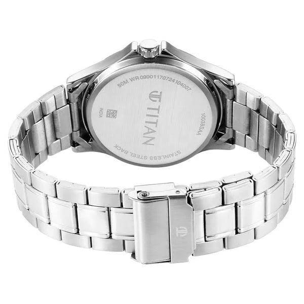 Titan Karishma Quartz Analog with Date Blue Dial Watch For Men 10038SM01