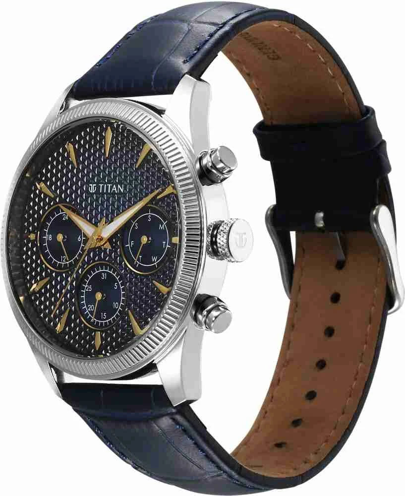 Titan Regalia Opulent Quartz Analog with Day and Date Blue Dial Men Watch 1805SL13