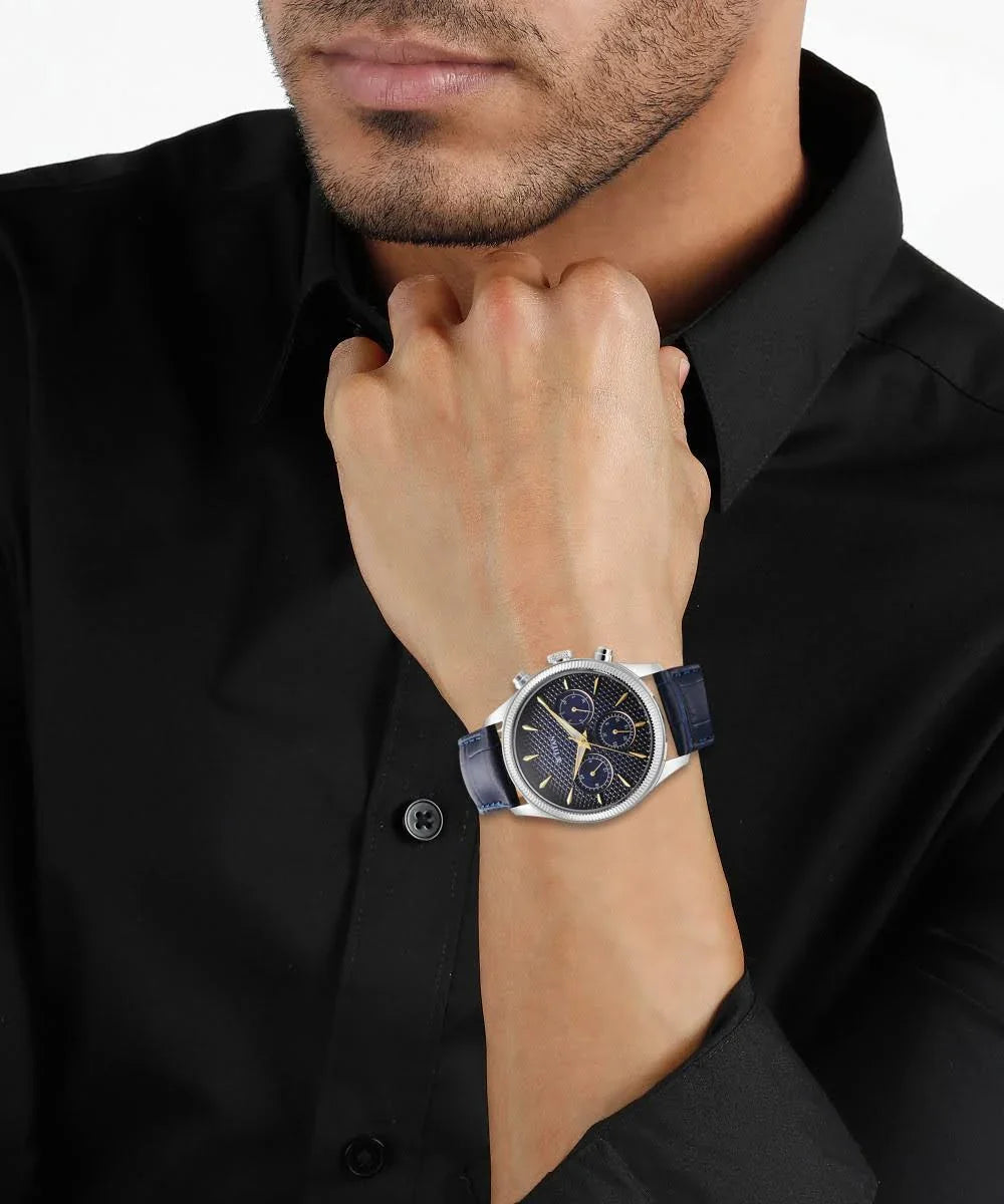 Titan Regalia Opulent Quartz Analog with Day and Date Blue Dial Men Watch 1805SL13