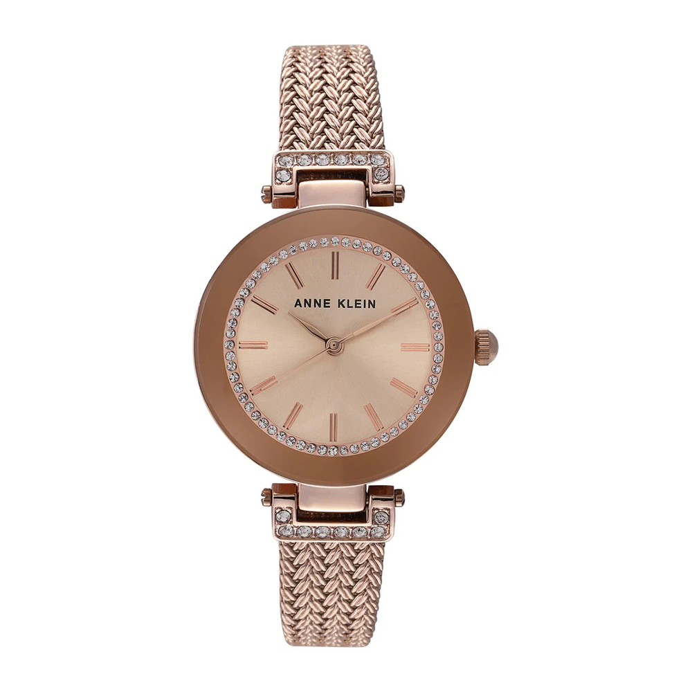 Anne Klein Womens Rose Gold Dial Analogue Watch - NBAK1906RGRG