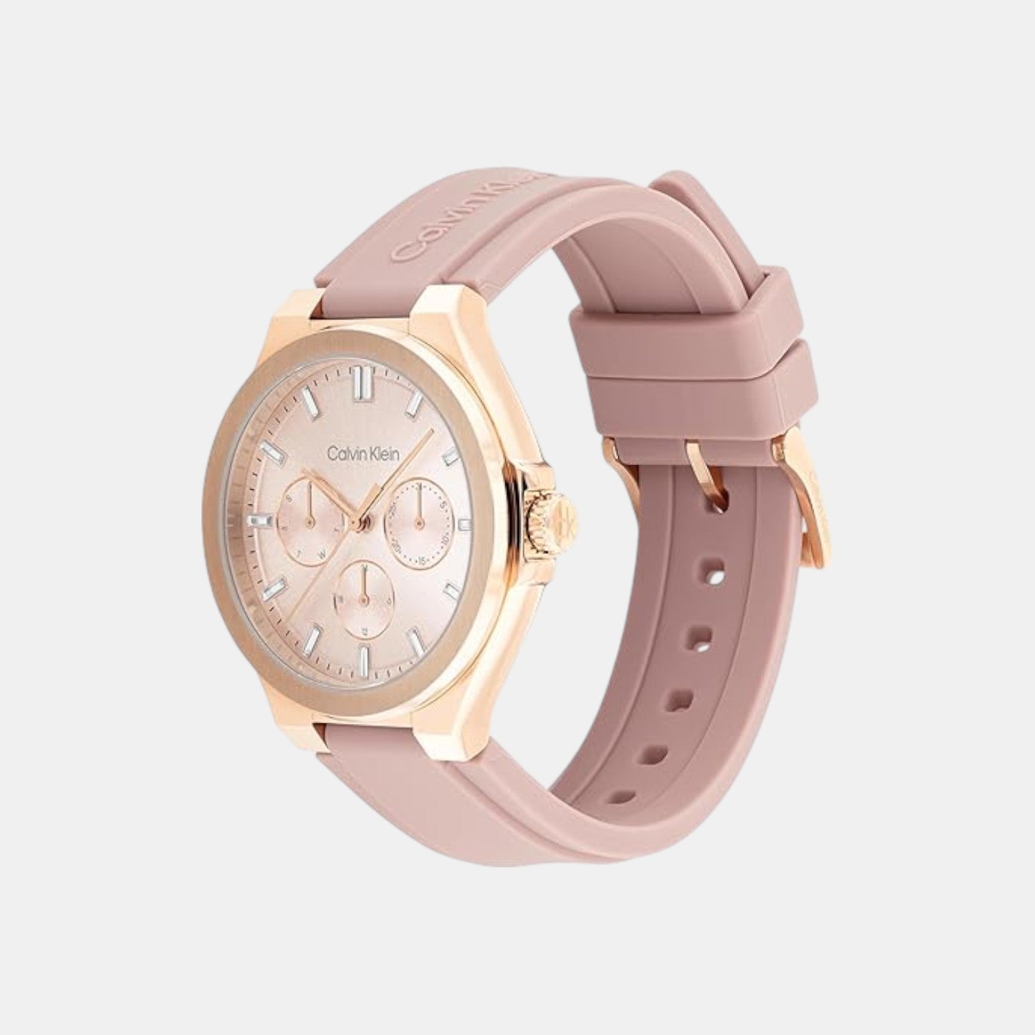 Vibrancy Women Quartz Blush Dial Multi-Function Leather Watch 25100108