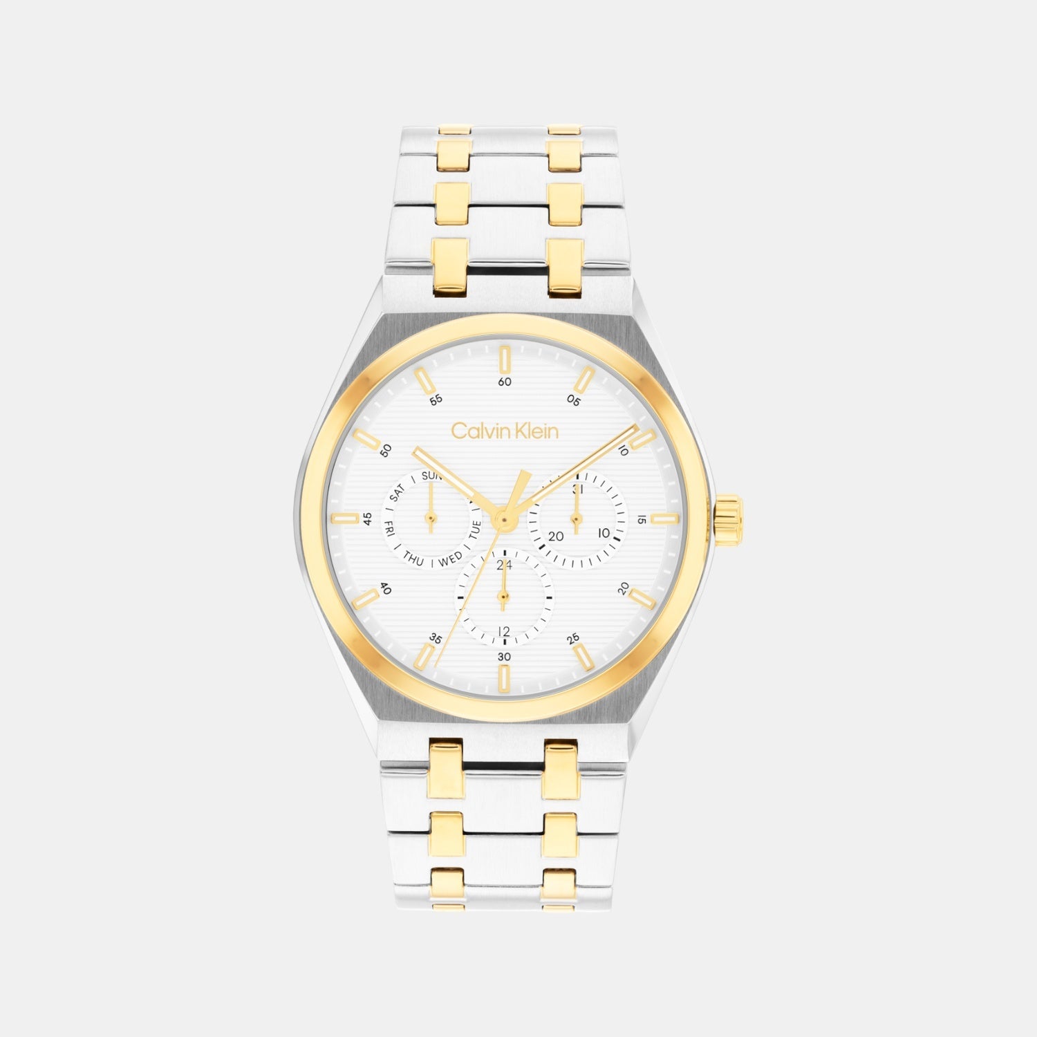 Ck Motion Men Quartz White Dial Multi-Function Stainless Steel Watch 25200533