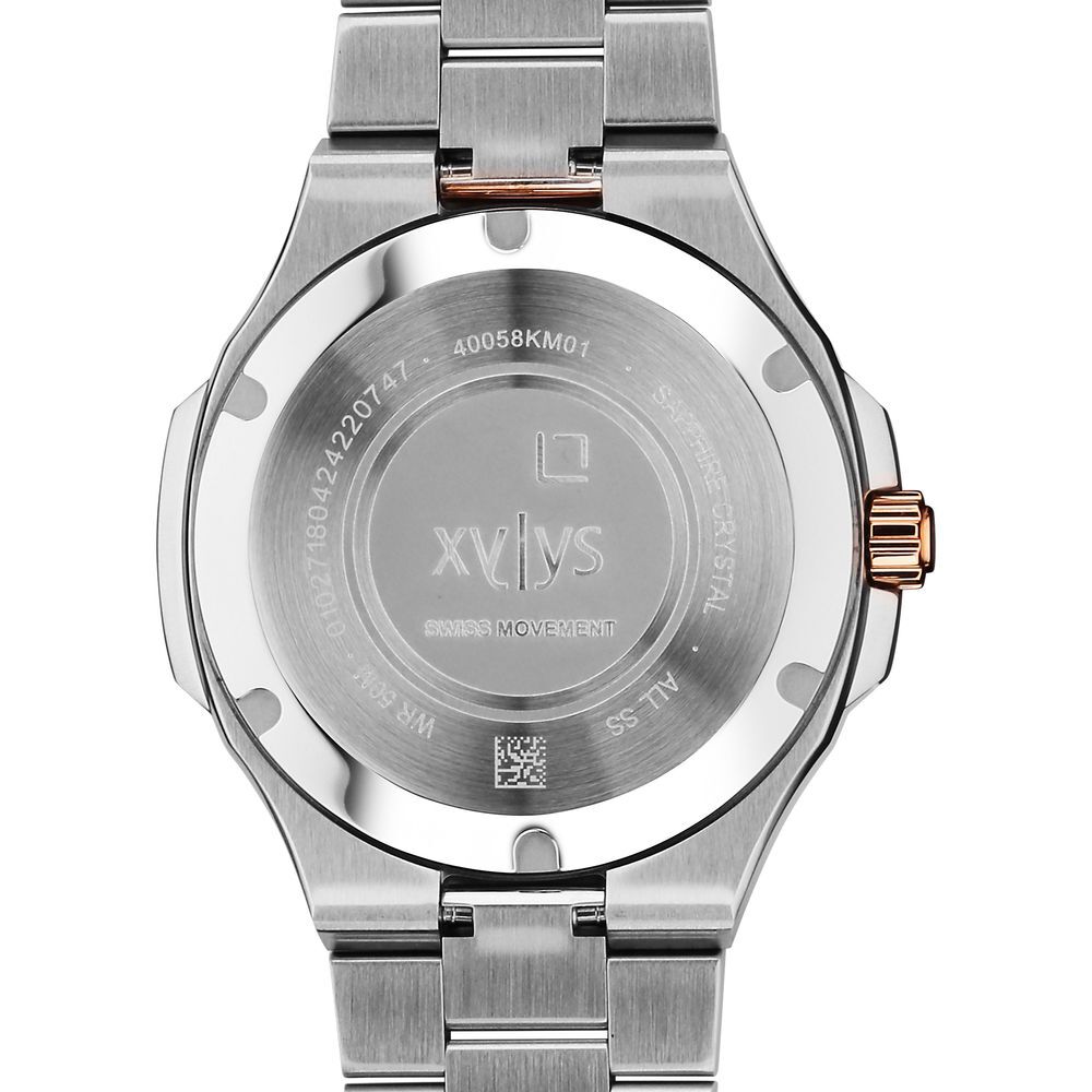 Xylys Integra Swiss Analog Stainless Steel Black Dial Watch for Men 40058KM01E