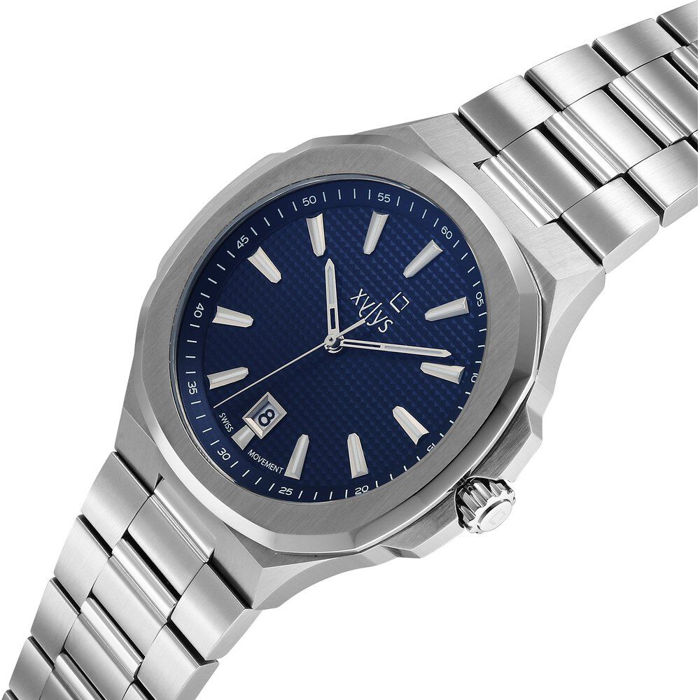 Xylys Integra Swiss Analog Stainless Steel Blue Dial Watch for Men 40058SM01E