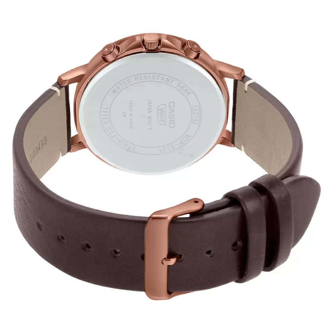 Casio ENTICER MEN MTP-E321RL-5AVDF Brown Leather Watch - A1850