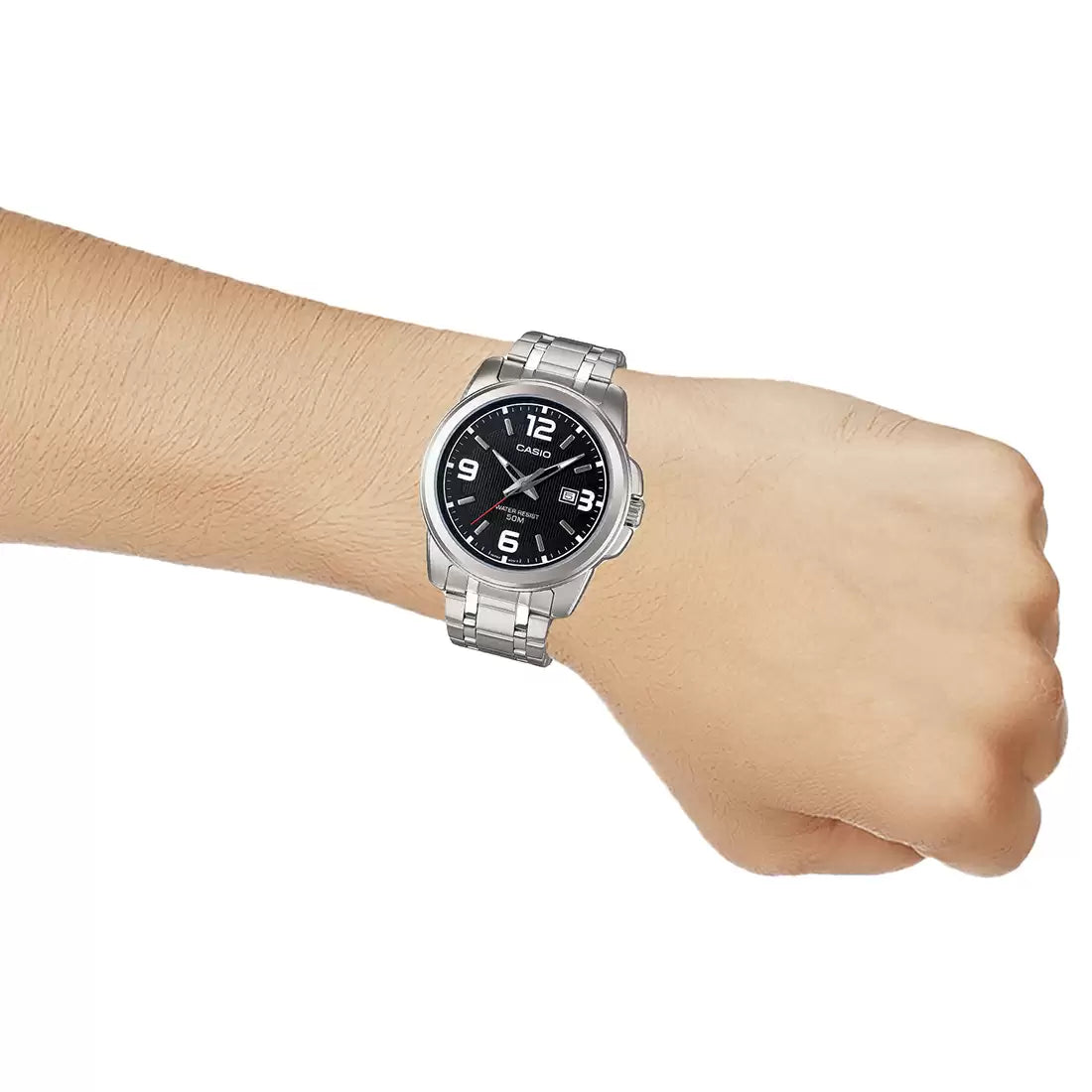 ENTICER MEN MTP-1314D-1AVDF Silver Analog Watch A550