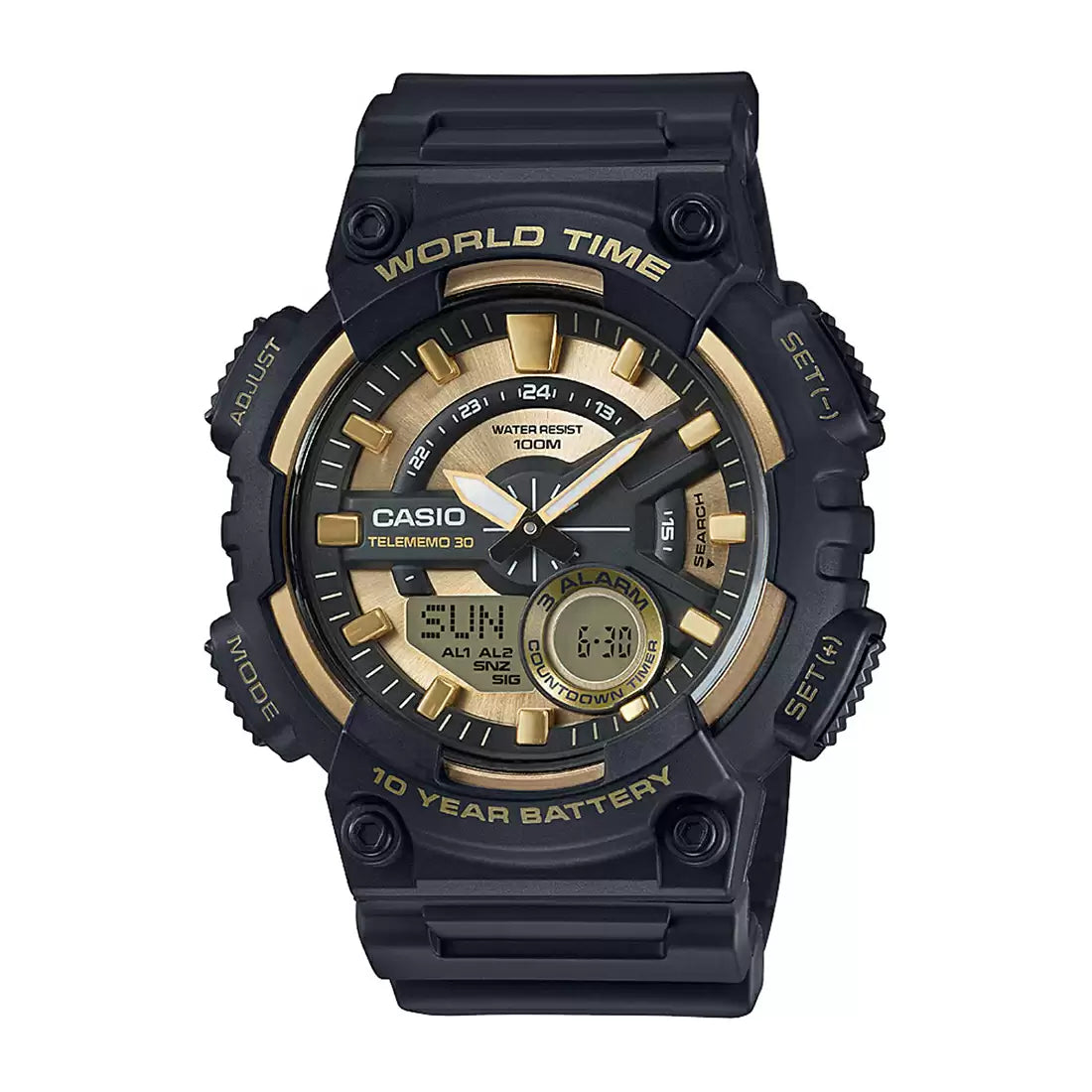 Casio YOUTH AEQ-110BW-9AVDF - AD206 Black Analog-Digital - Men's Watch