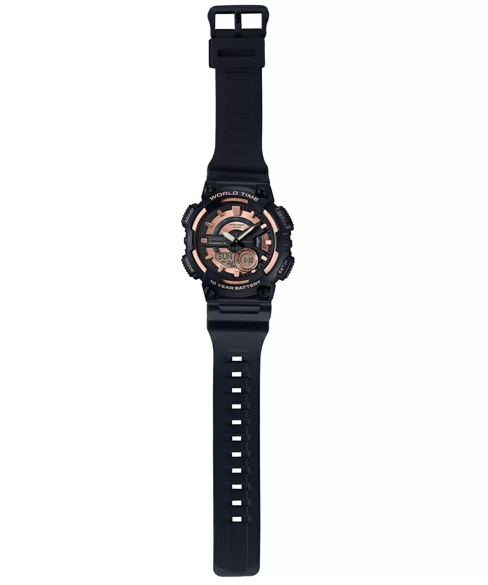 Casio YOUTH AEQ-110W-1A3VDF - AD222 Black Analog-Digital - Men's Watch