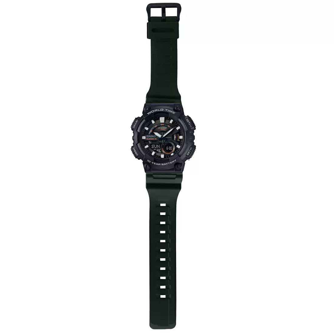 Casio YOUTH AEQ-110W-3AVDF - AD223 Green Analog-Digital - Men's Watch