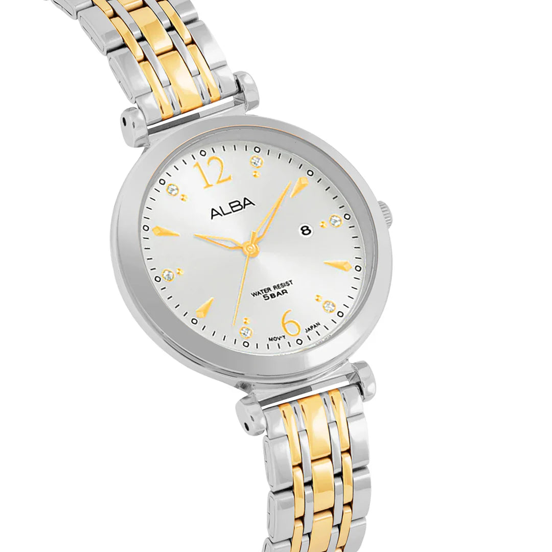 ALBA White Gold Ladies Watch - AH7BW1X1