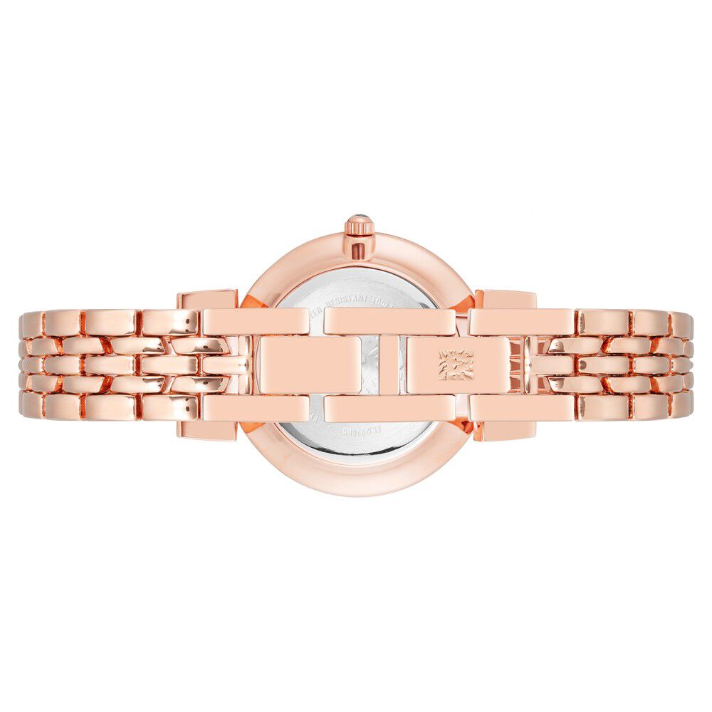 Anne Klein Quartz Analog Brown Dial Metal Strap Watch for Women NEAK2928TPRG