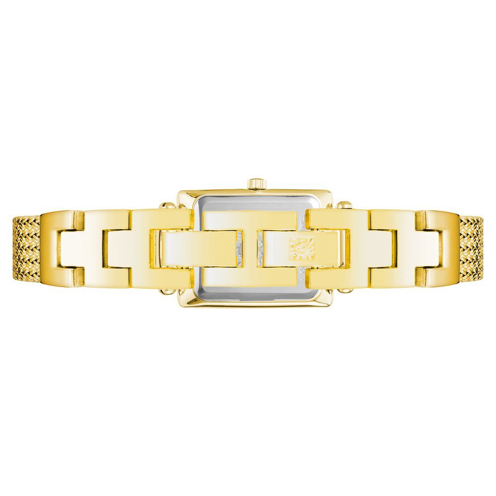 Anne Klein Quartz Analog Champagne Dial Metal Strap Watch for Women NEAK3882CHGB