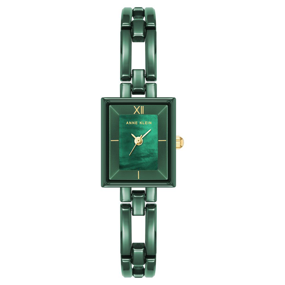 Anne Klein Quartz Analog Green dial Ceramic Strap Watch for Women AK4080GNGN