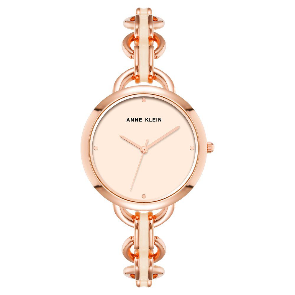 Anne Klein Quartz Analog Pink dial Metal Strap Watch for Women AK4092BHRG