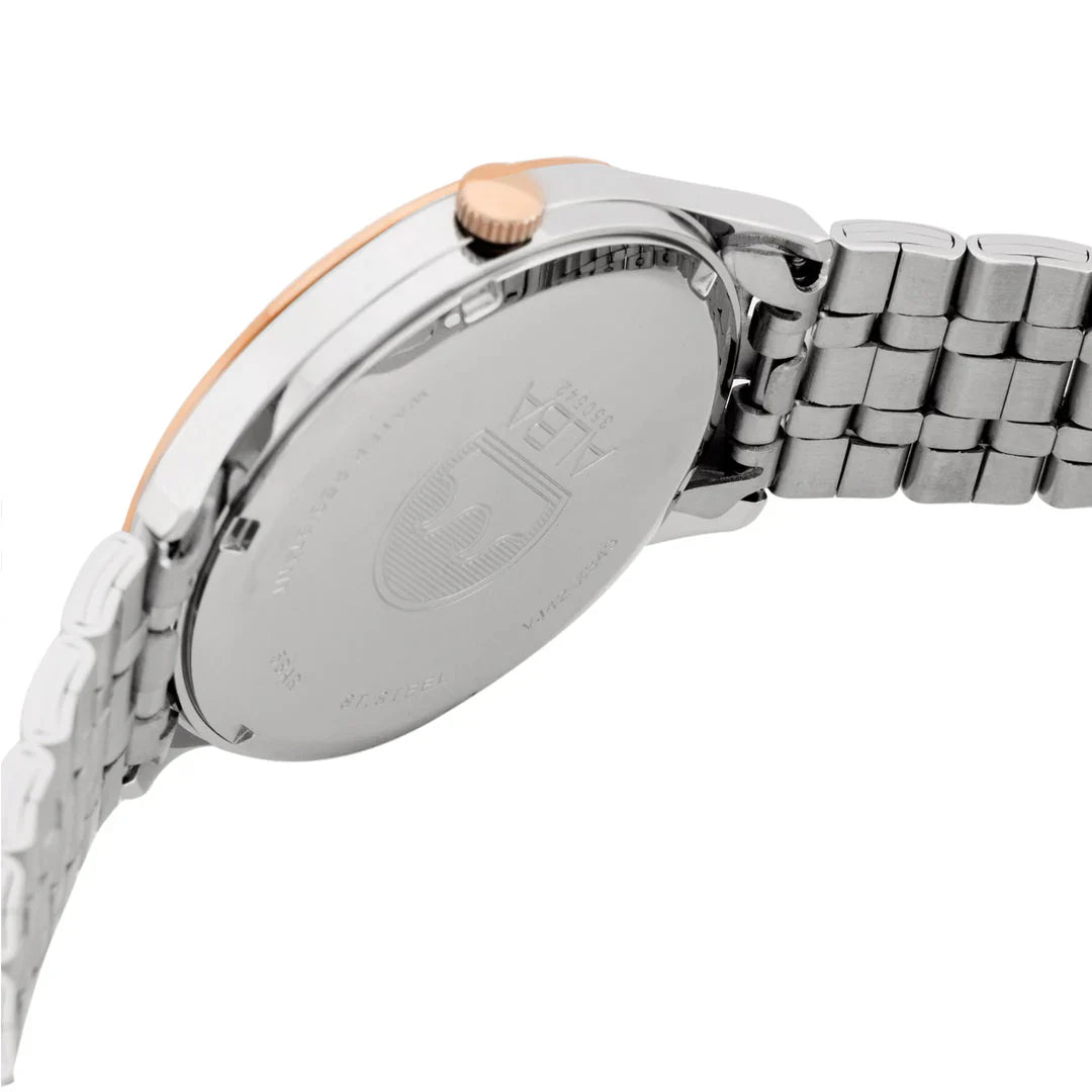 ALBA White Marble Dial with Rose Gold+Silver Metal Strap Men's Watch AS9R28X1