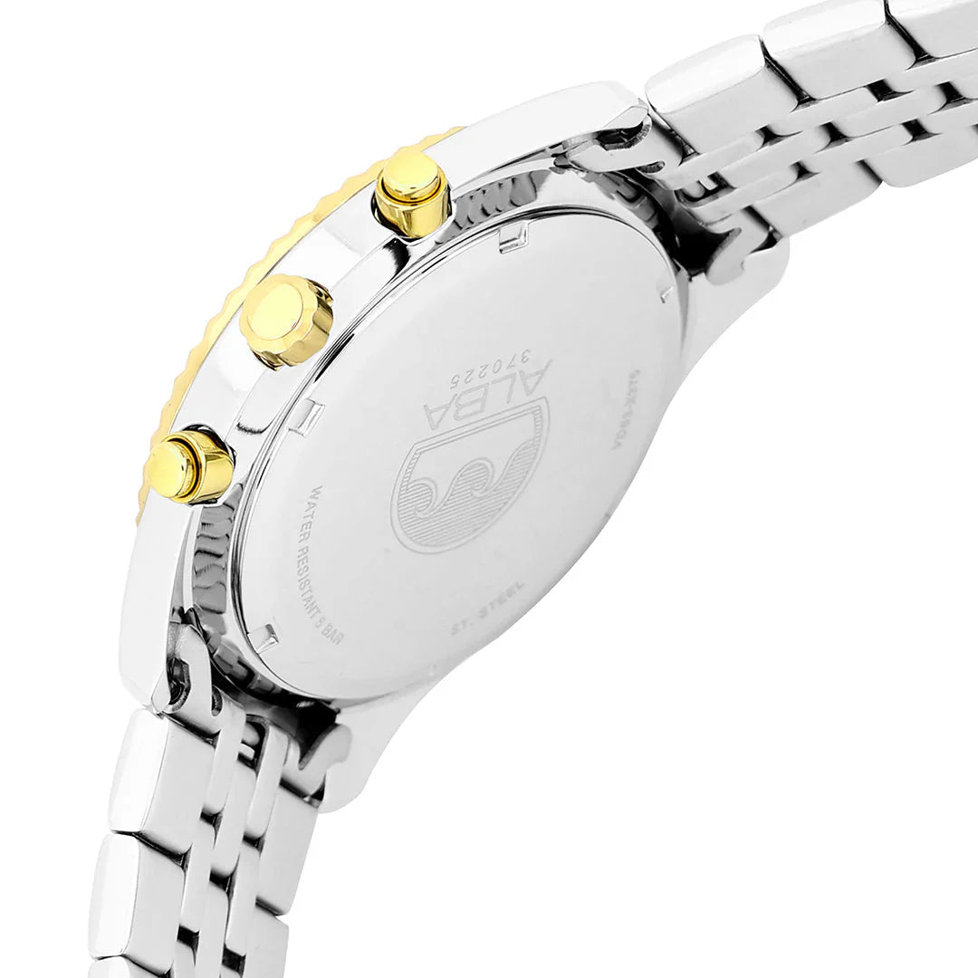 ALBA White+Gold Dial Chronograph Men Watch AT3H14X1