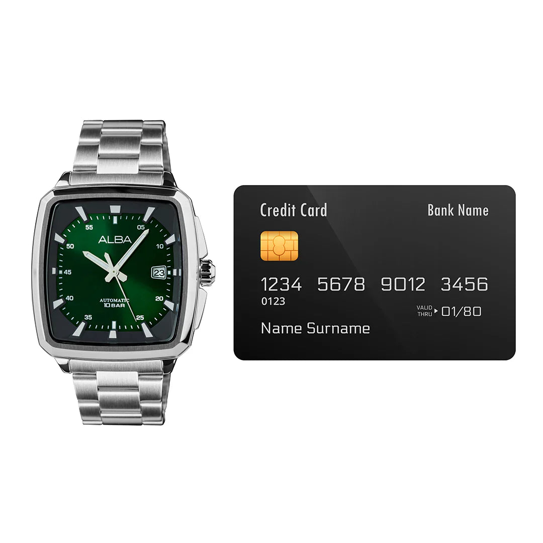 ALBA Unique Gradation Green+Black Radiation Dial Automatic Men's Watch AU4037X1