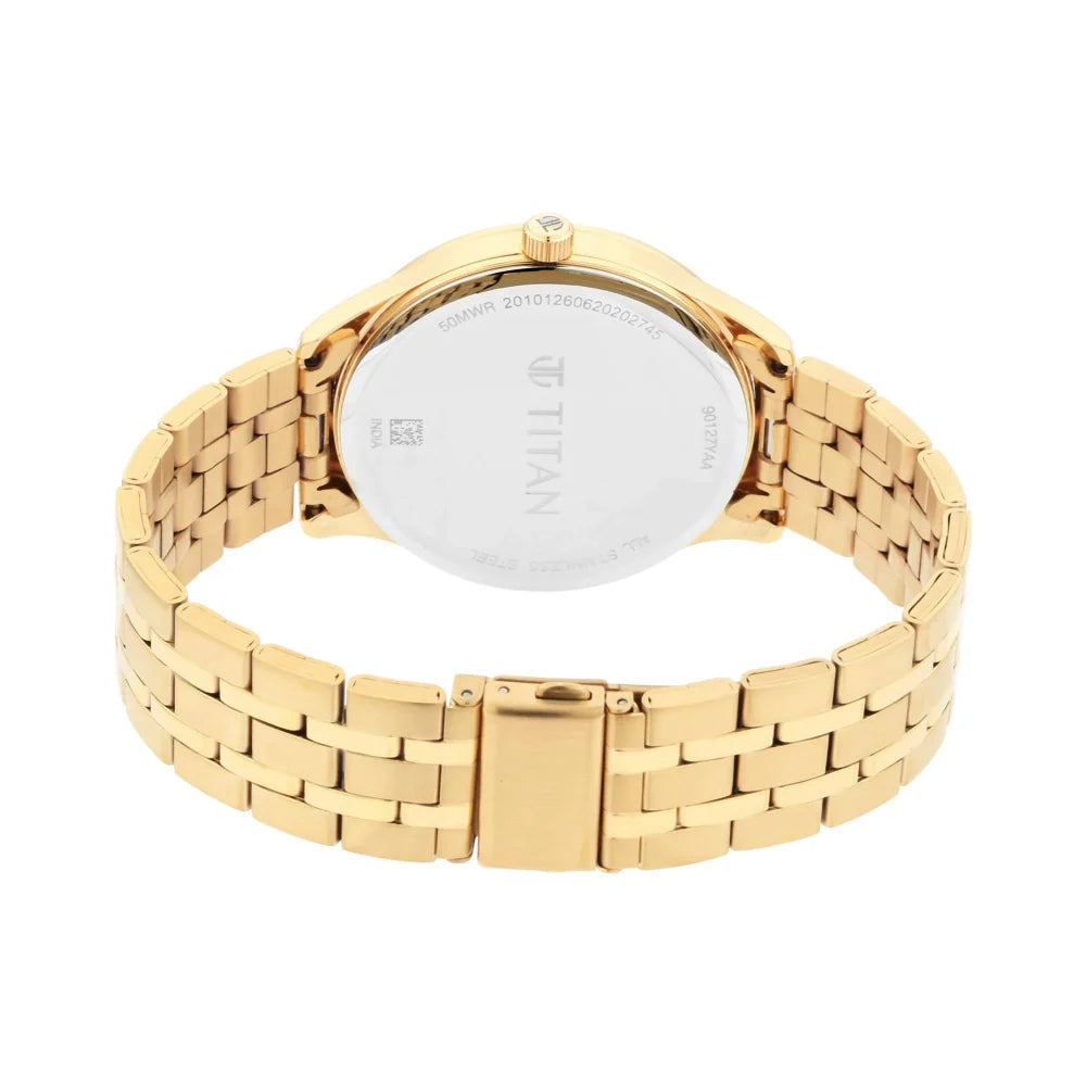 Titan Quartz Analog with Day and Date White Dial Men Watch - NR90127YM01