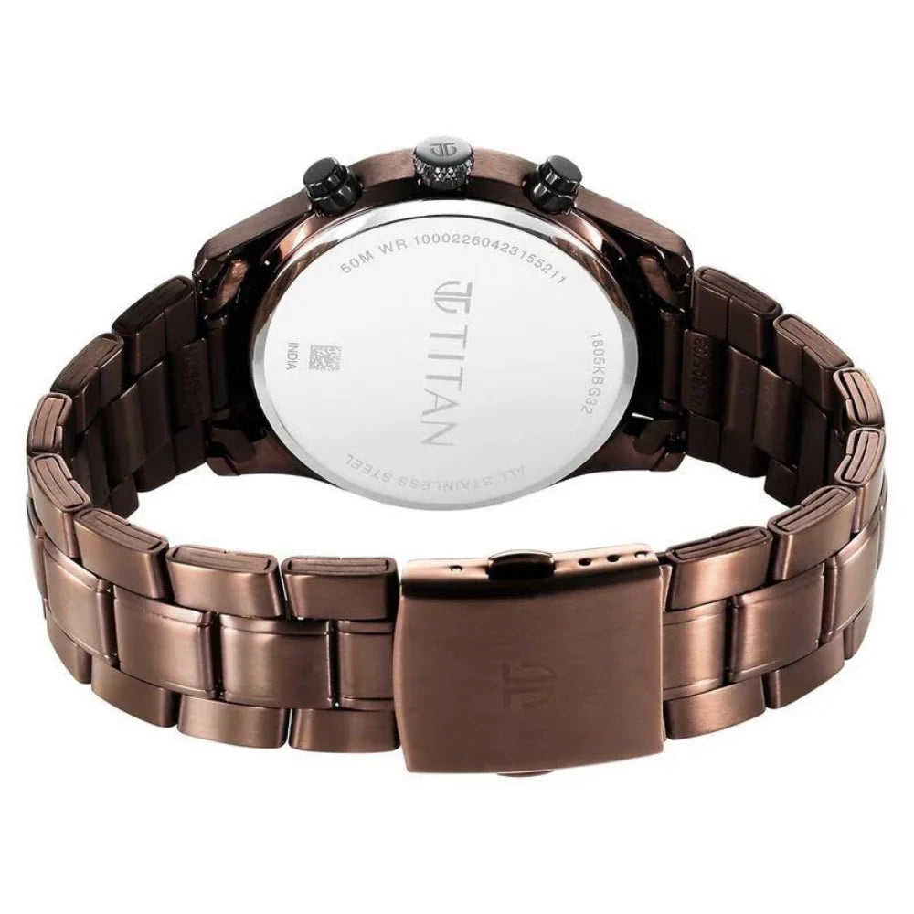 Titan Neo Splash Black Dial Quartz Multifunction watch for Men NS1805KM08
