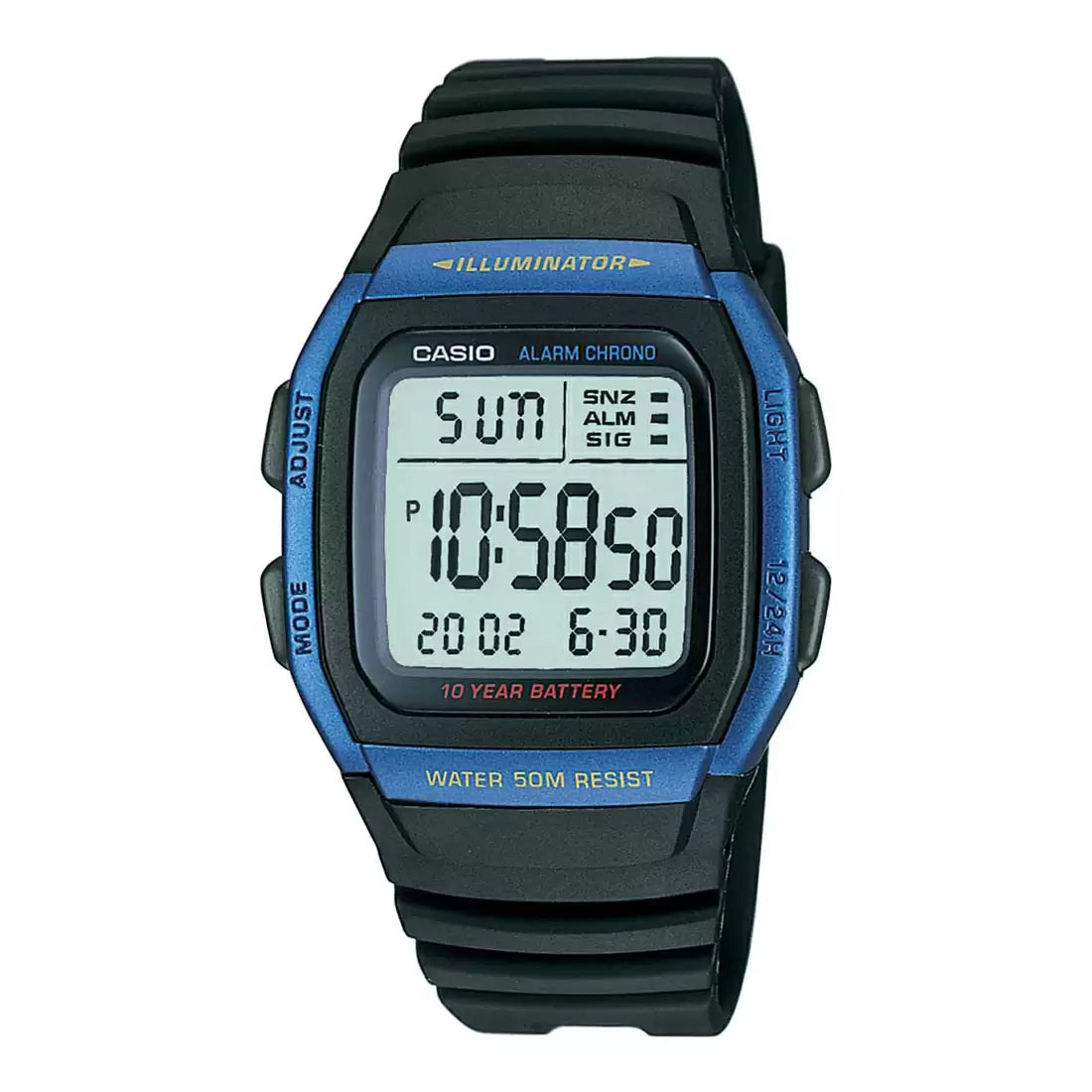 Casio D055 YOUTH W-96H-2AVDF Black Digital Unisex Watch