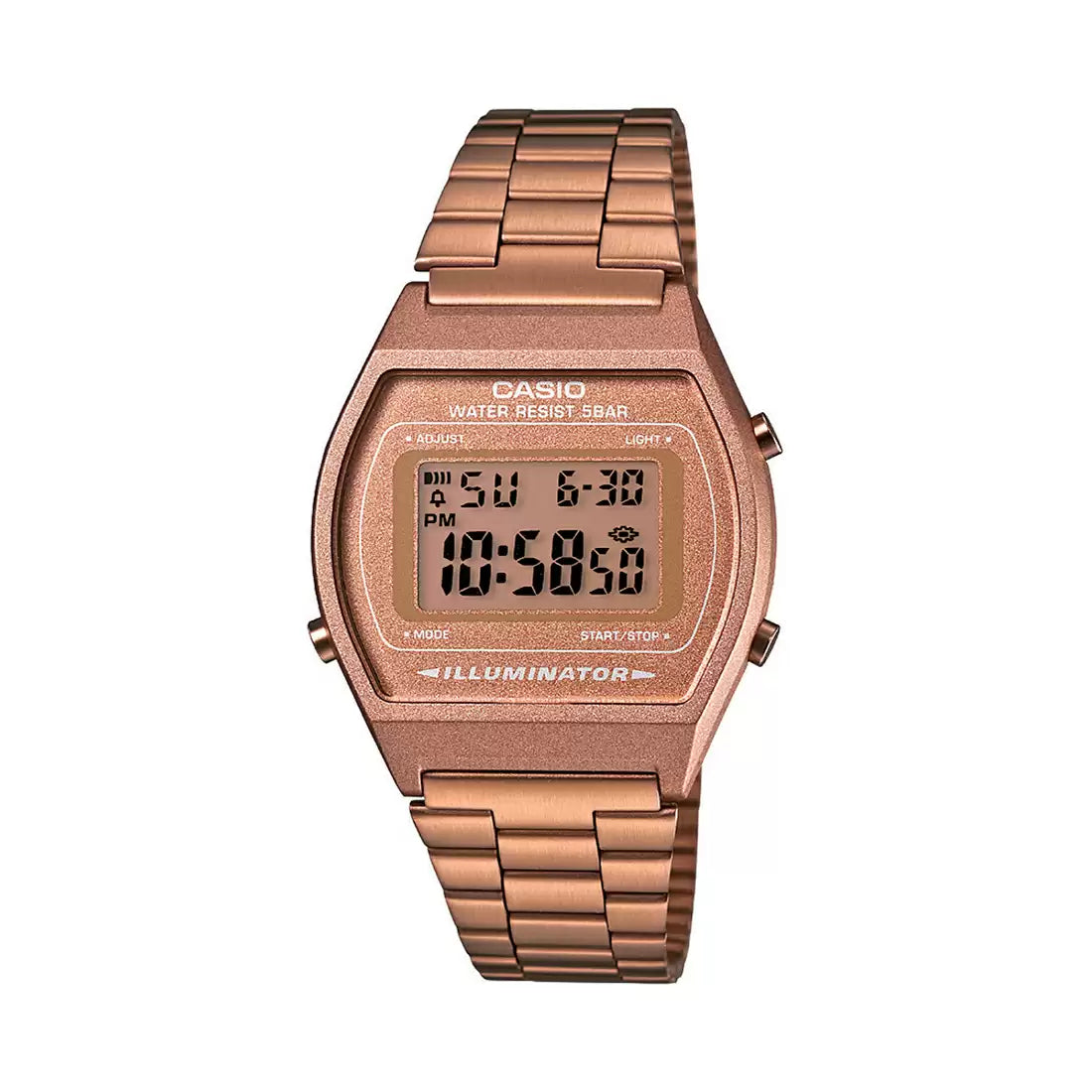 Casio Vintage B640WC-5ADF Rose Gold Digital Unisex Watch - D128