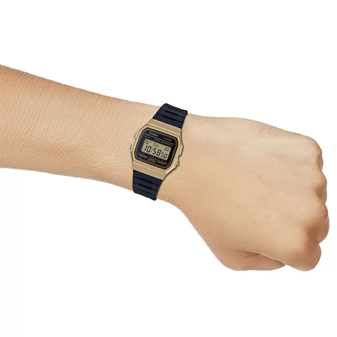 Casio D142 YOUTH F91WM-9ADF Gold Digital Unisex Watch