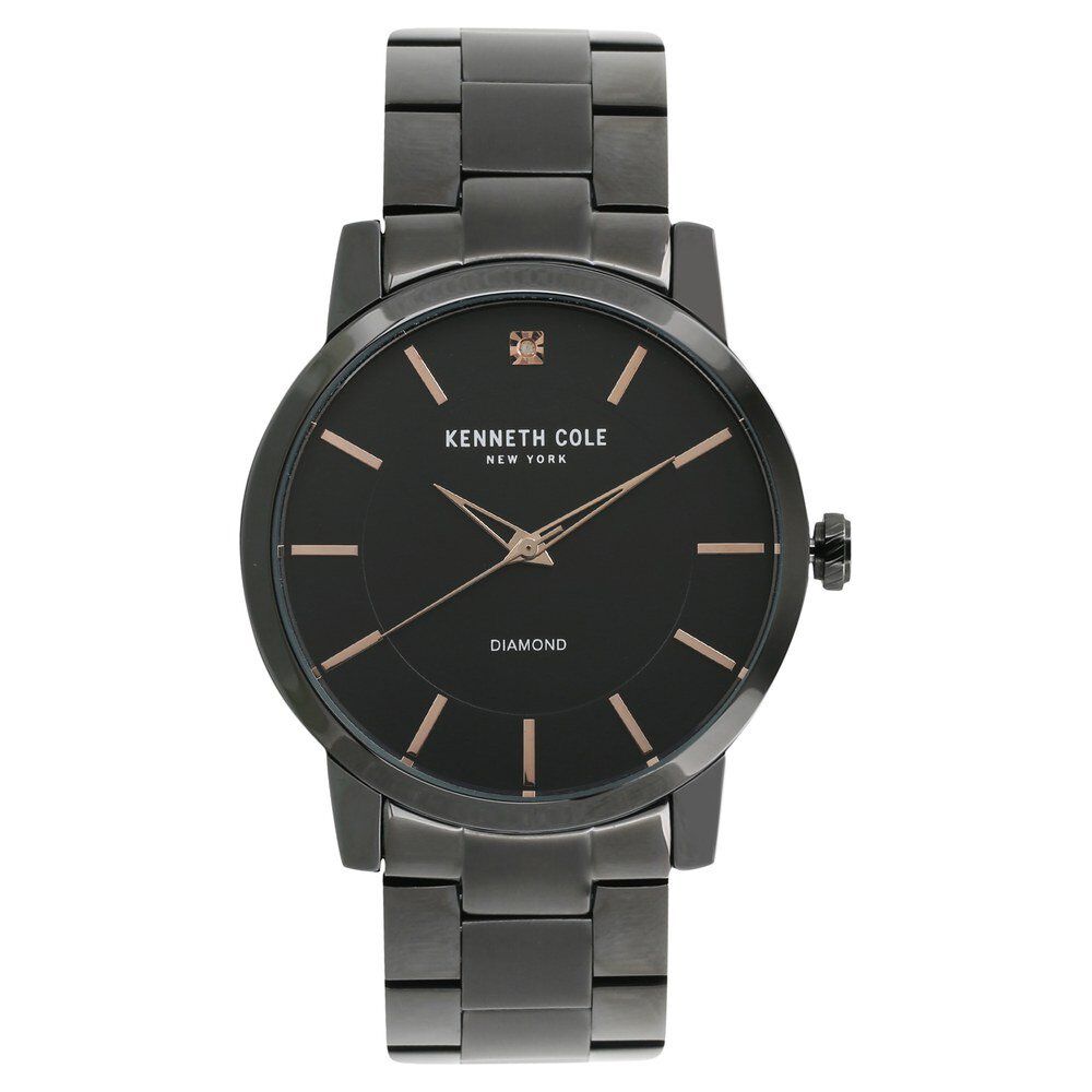 Kenneth Cole Quartz Analog Black Dial Stainless Steel Strap Watch for Men-NDKC50120002MN