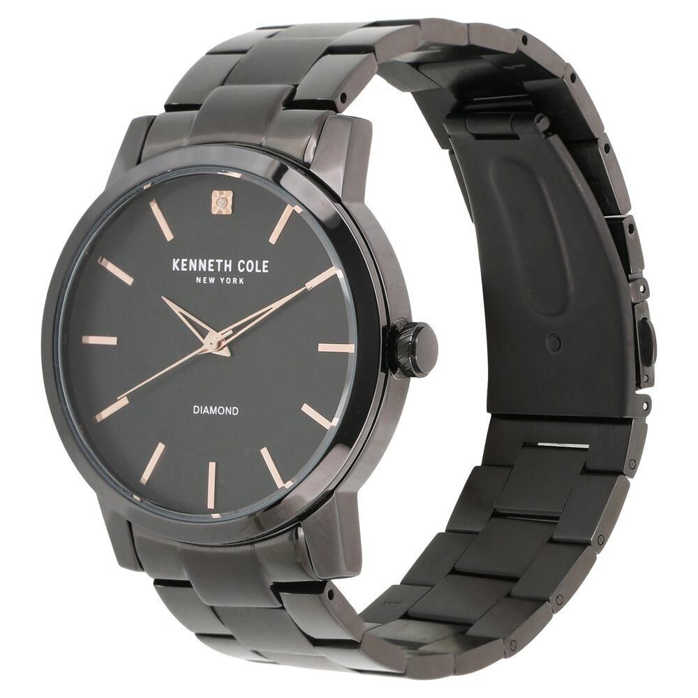 Kenneth Cole Quartz Analog Black Dial Stainless Steel Strap Watch for Men-NDKC50120002MN