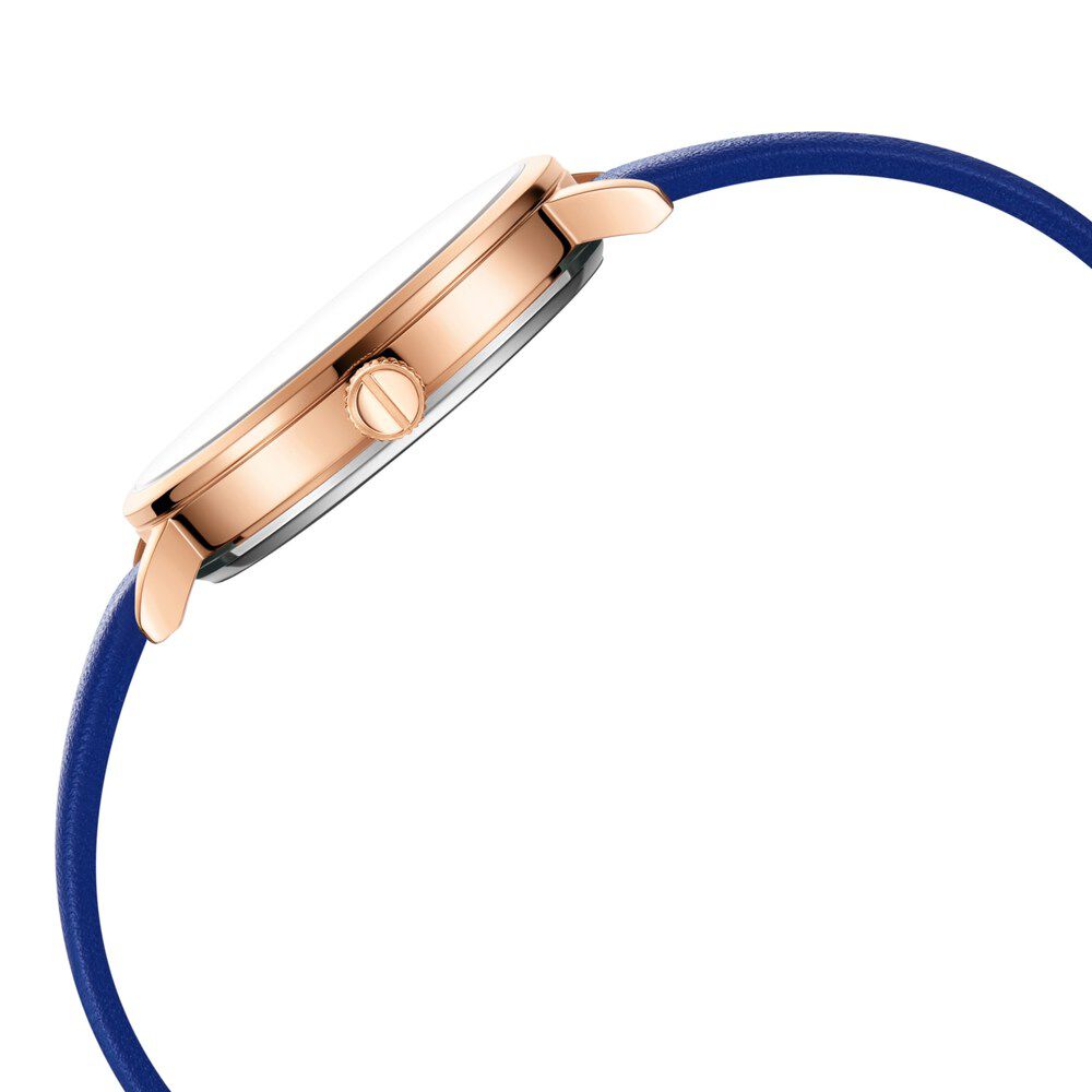 Kenneth Cole Quartz Analog Mother Of Pearl Dial Leather Strap Watch For Women