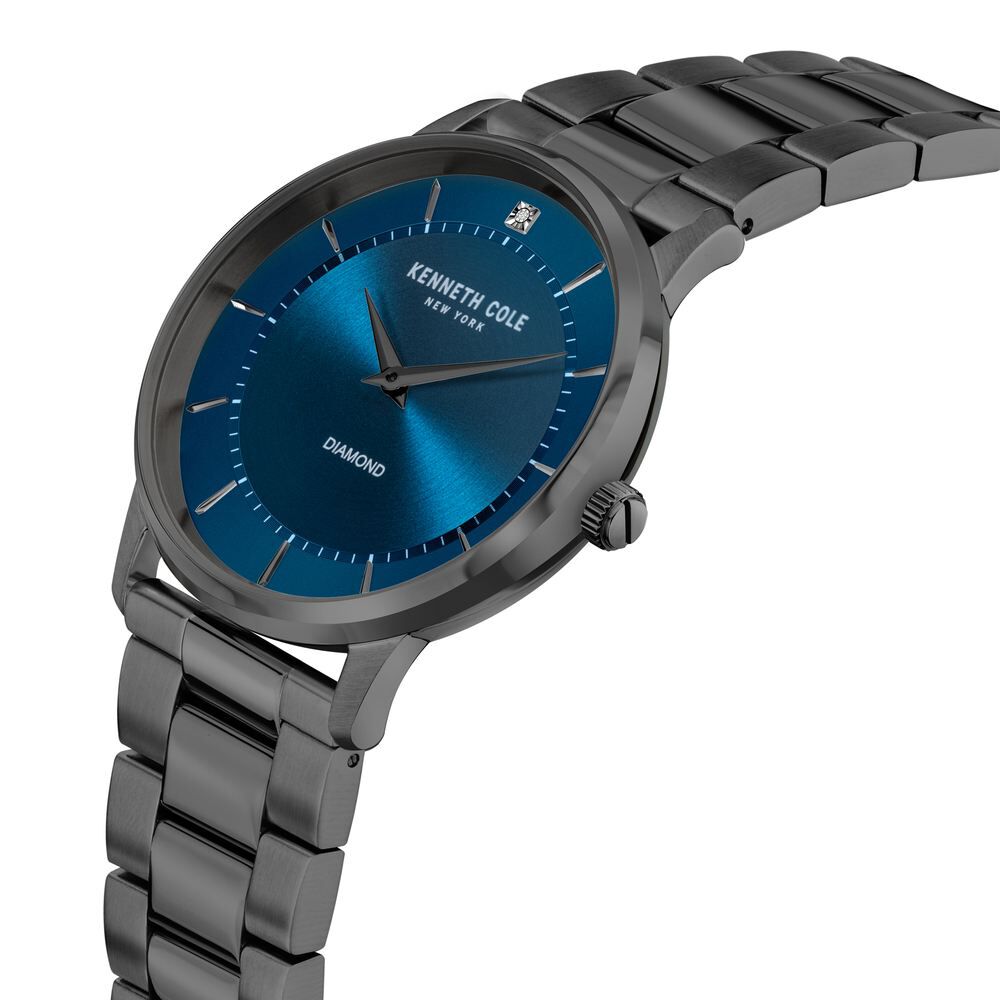 Kenneth Cole Quartz Analog Blue Dial Stainless Steel Strap Watch for Men NEKCWGG2106303MN