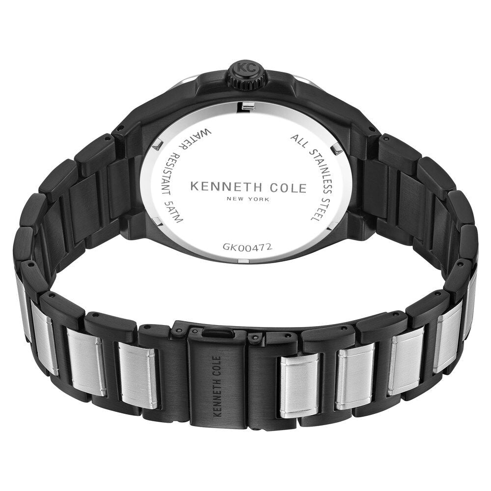 Kenneth Cole Multifunction Black Dial Stainless Steel Strap Watch For Men KCWGK0047203MN