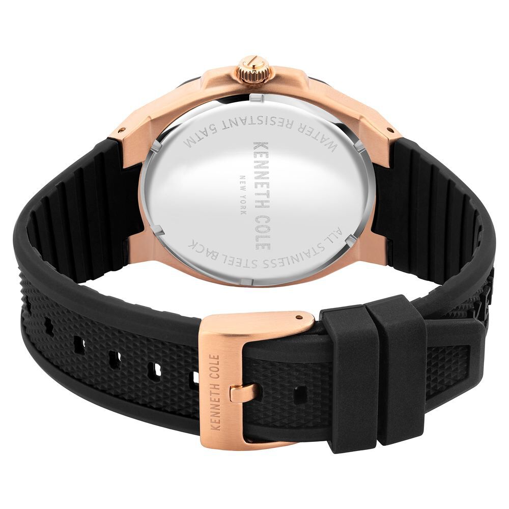 Kenneth Cole Quartz Analog Black Dial Silicone Strap Watch for Men NEKCWGN2104801MN
