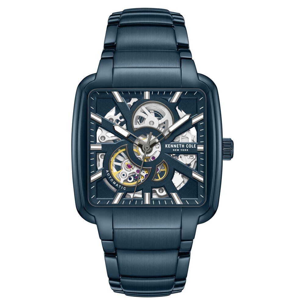 Kenneth Cole Automatic Blue Dial With Blue Stainless Steel Strap Watch For Men KCWGY0046502MN