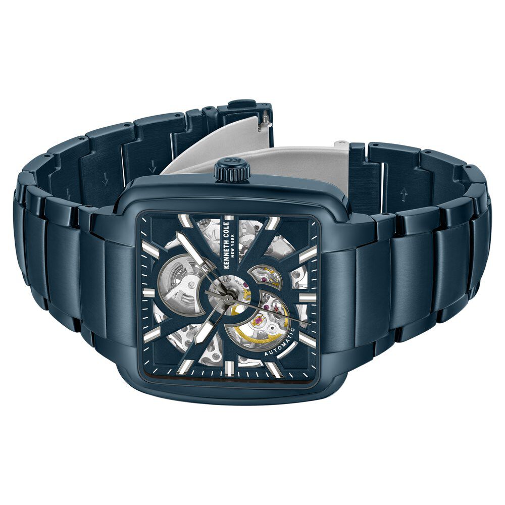 Kenneth Cole Automatic Blue Dial With Blue Stainless Steel Strap Watch For Men KCWGY0046502MN