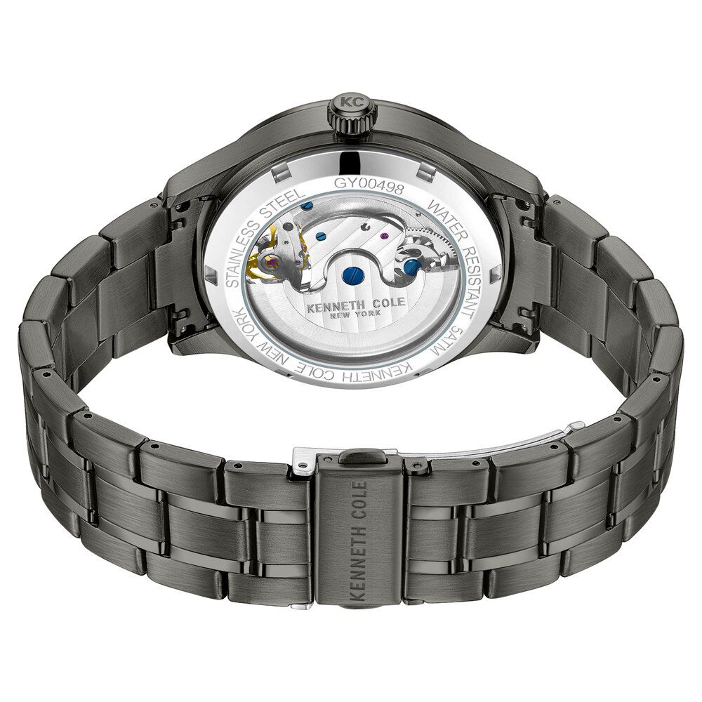 Kenneth Cole Automatic Blue Dial With Grey Stainless Steel Strap Watch For Men KCWGY0049803MN
