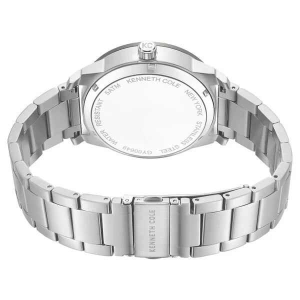 Kenneth Cole Automatic Blue Dial Silver Colour Stainless Steel Strap Watch For Men kcwgy0064903mn