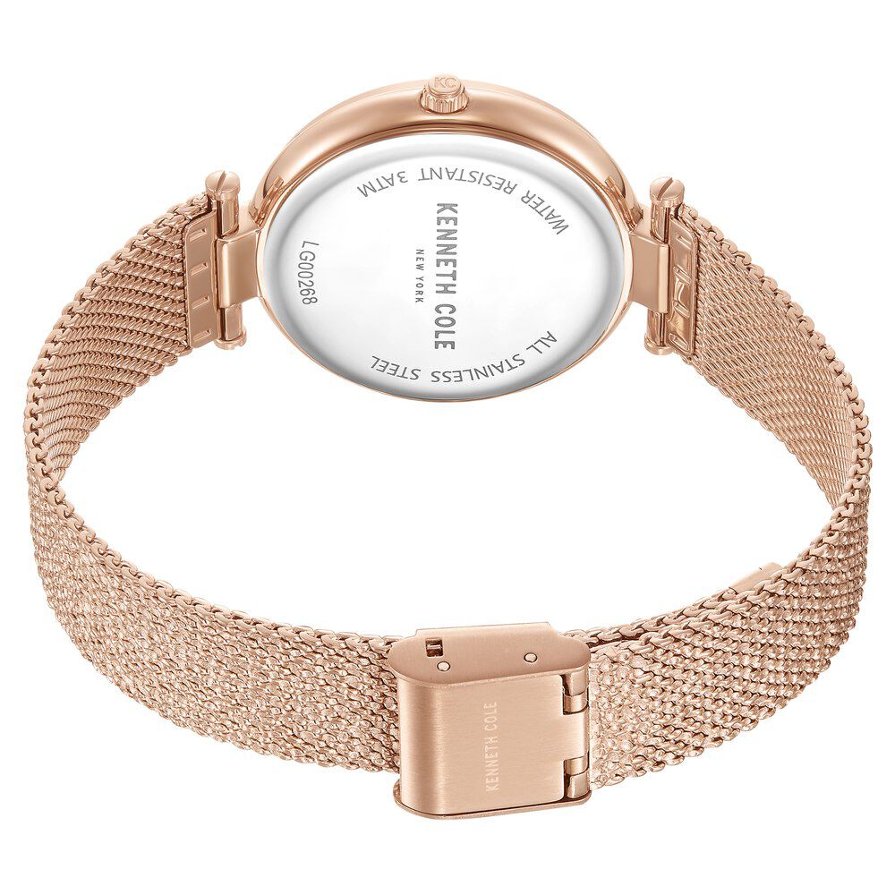 Kenneth Cole Quartz Analog Rose Gold Dial Stainless Steel Strap Watch for Women KCWLG0026802LD