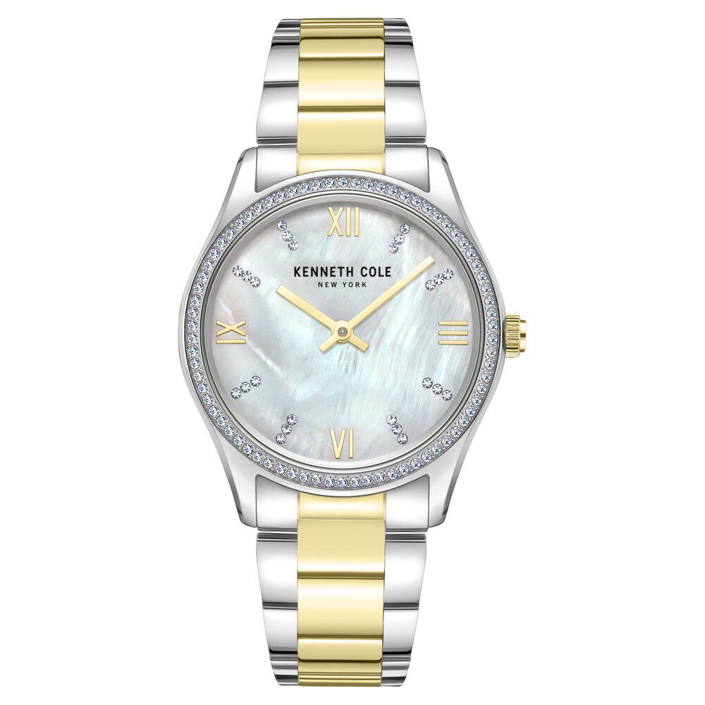 Kenneth Cole Quartz Analog Mother Of Pearl Dial Stainless Steel Strap Watch For Women KCWLG0048302LD