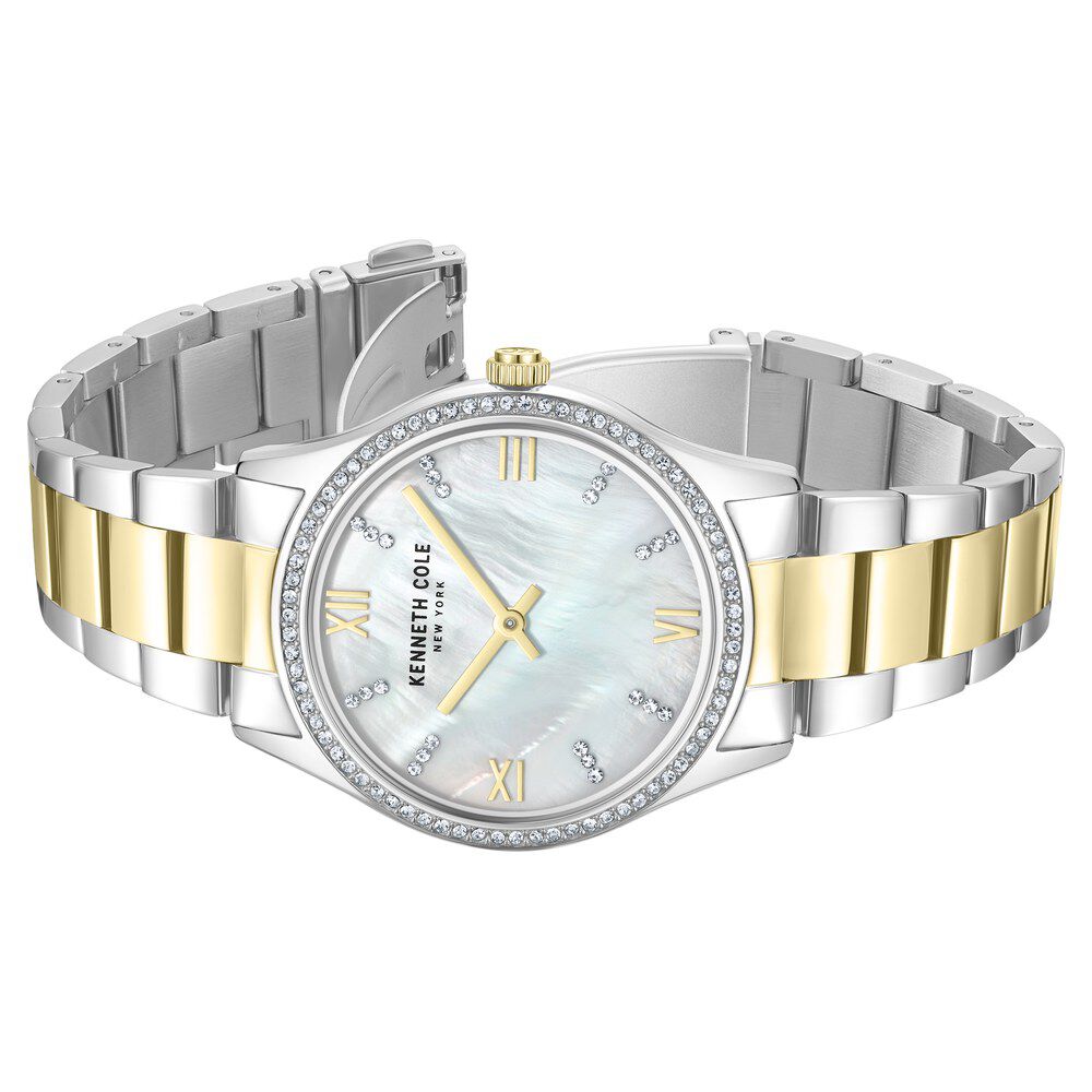 Kenneth Cole Quartz Analog Mother Of Pearl Dial Stainless Steel Strap Watch For Women KCWLG0048302LD
