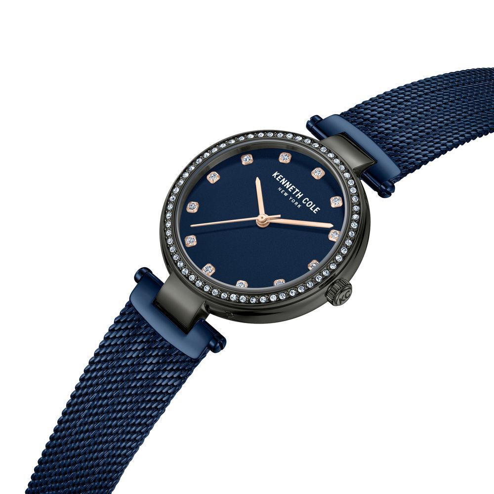 Kenneth Cole Quartz Analog Blue Dial Stainless Steel Strap Watch For Women KCWLG0048504LD