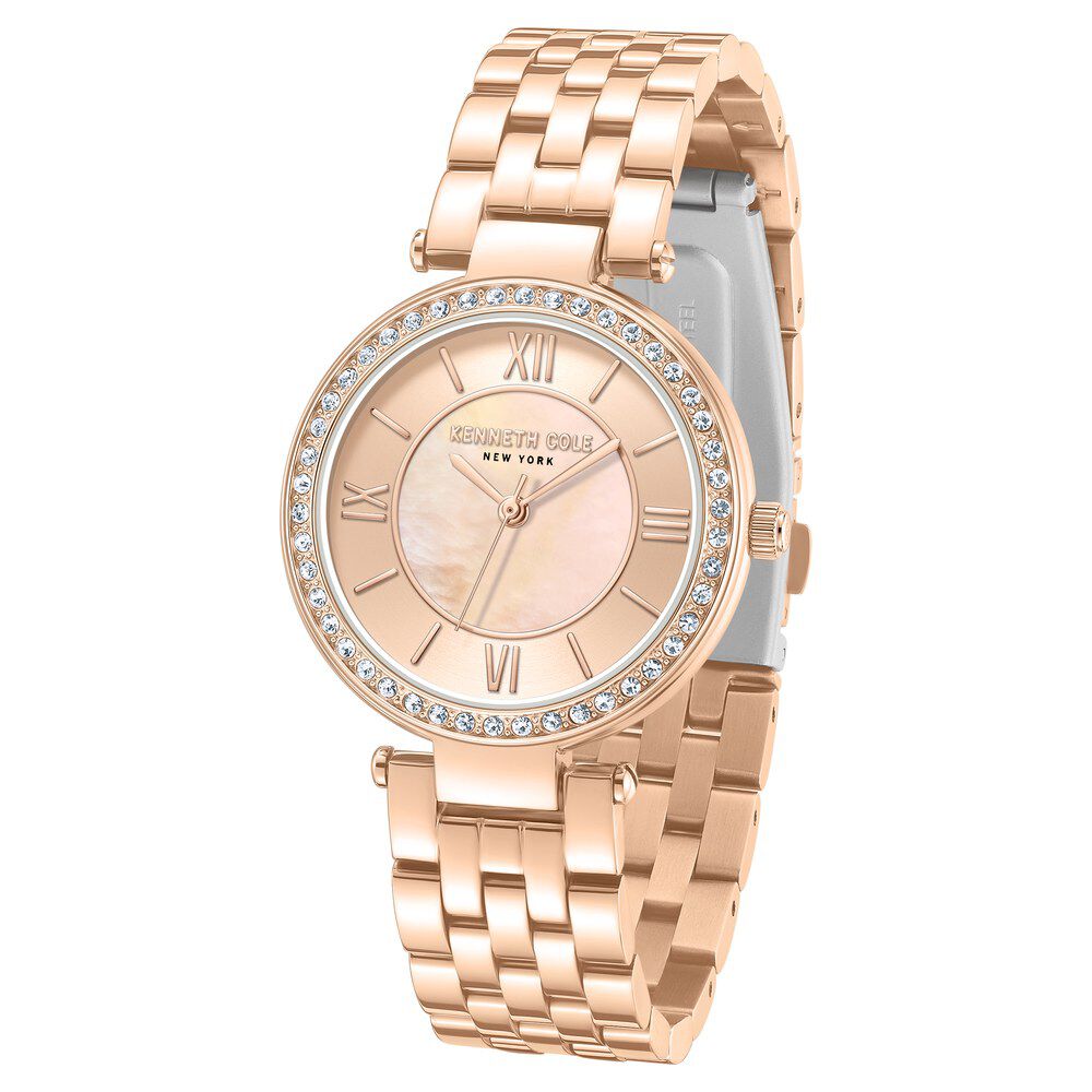 Kenneth Cole Quartz Analog Pink Dial Stainless Steel Strap Watch For Women KCWLG0062204LD