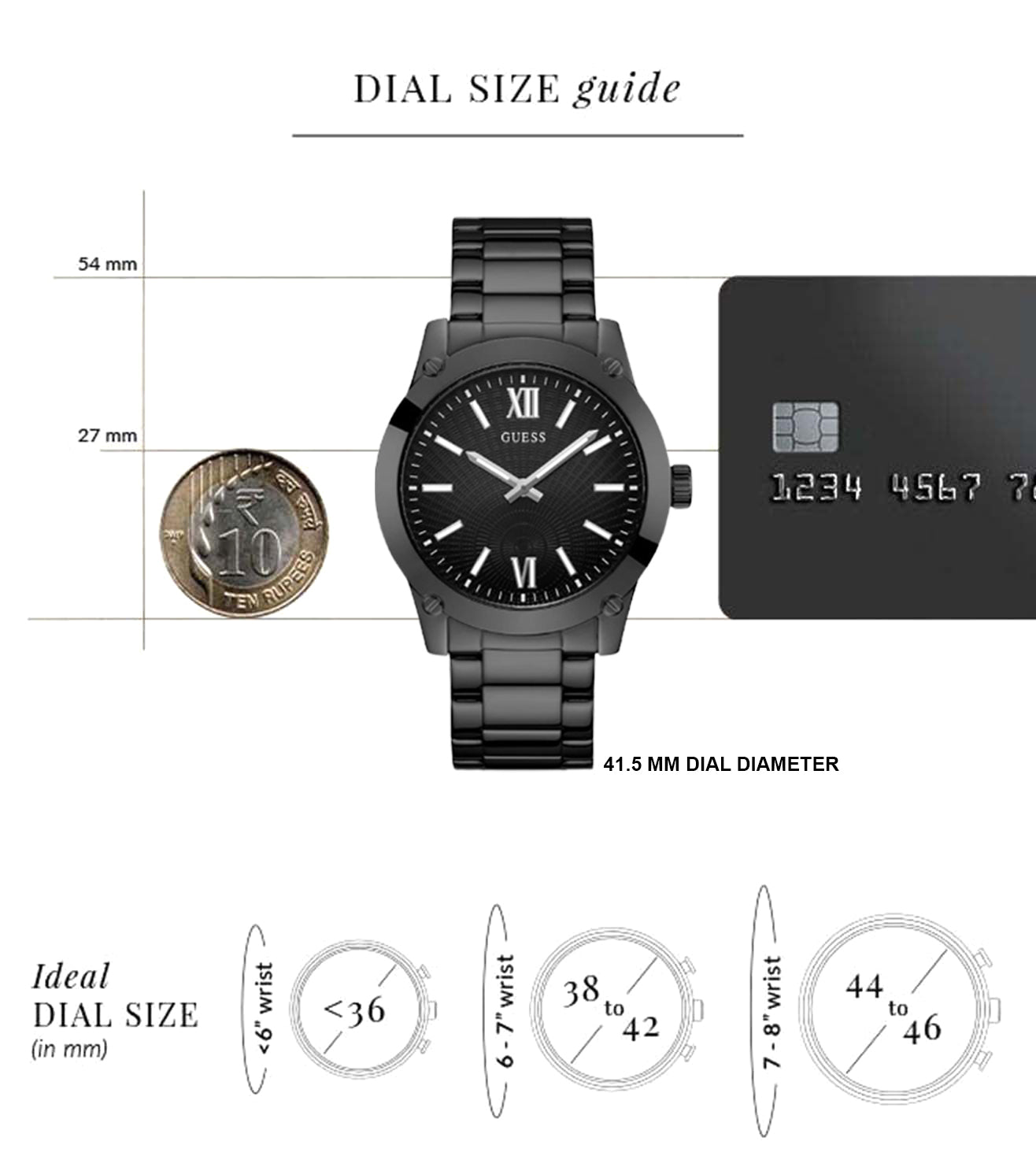 GUESS GW0574G3 Crescent Analog Watch for Men