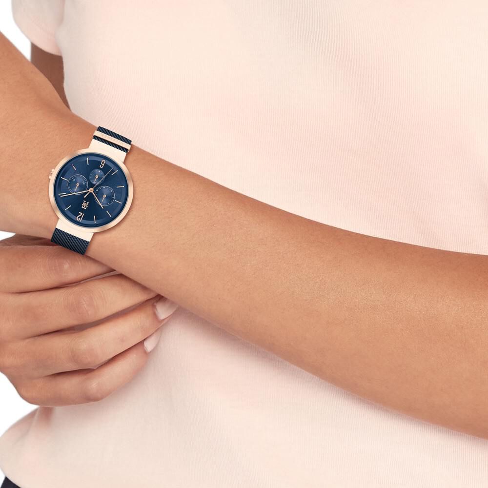 Tommy Hilfiger Quartz Analog Blue Dial Stainless Steel Strap Watch for Women TH1782541
