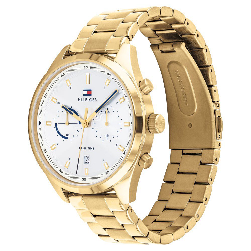 Tommy Hilfiger Quartz Multifunction Silver Dial Stainless Steel Strap Watch for Men NETH1791726