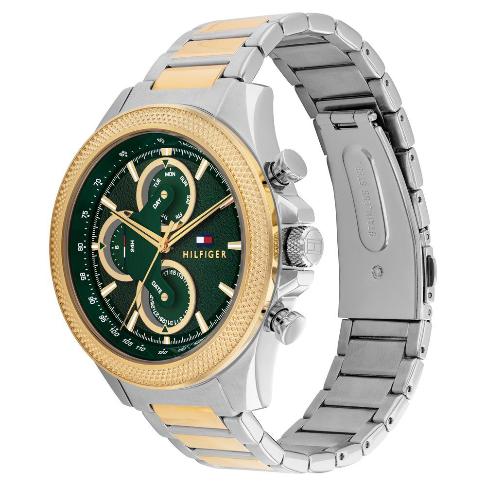 Tommy Hilfiger Quartz Multifunction Green dial Stainless Steel Strap Watch for Men TH1792079