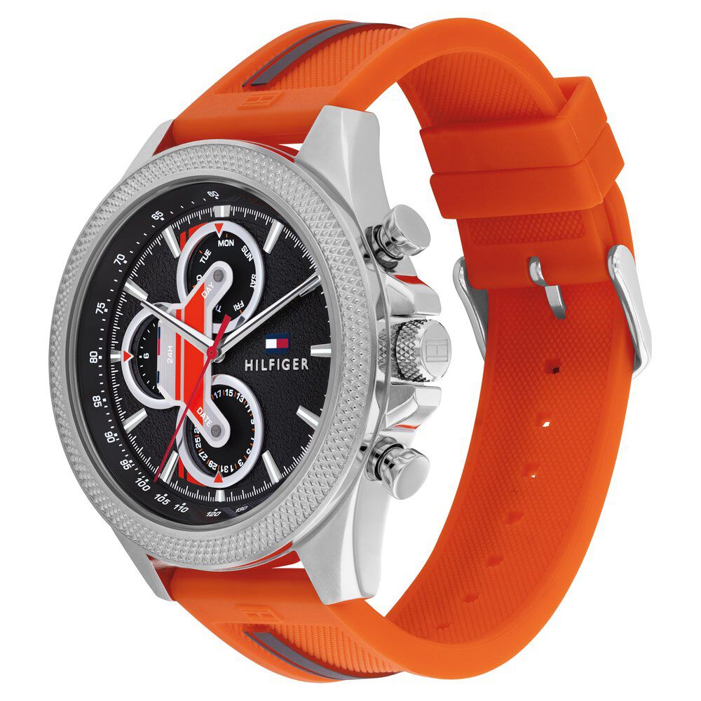 Tommy Hilfiger Quartz Multifunction Grey dial Silicone Strap Watch for Men TH1792084