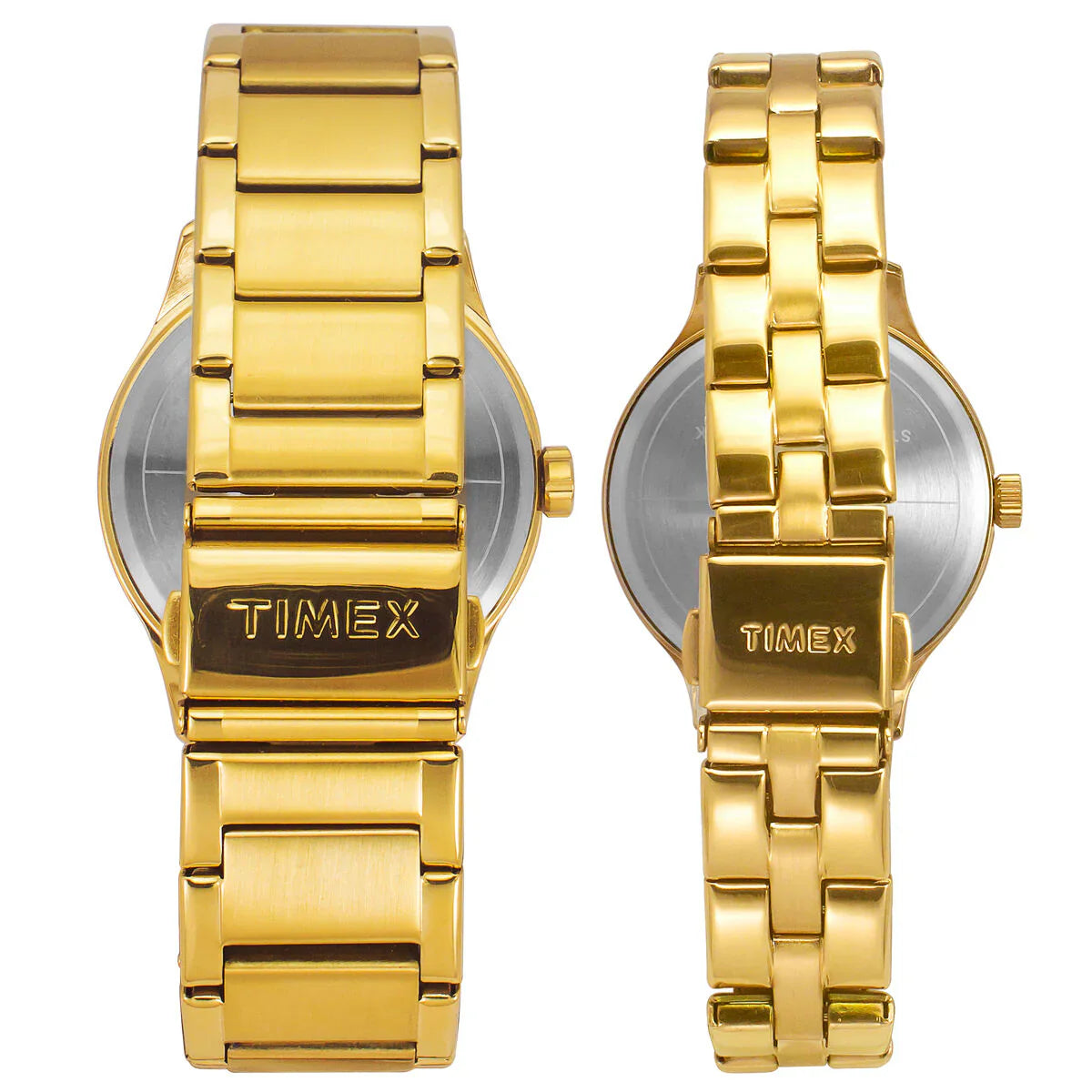 Timex Chronograph Brown Stainless Steel Couple Watch - TW00PR297