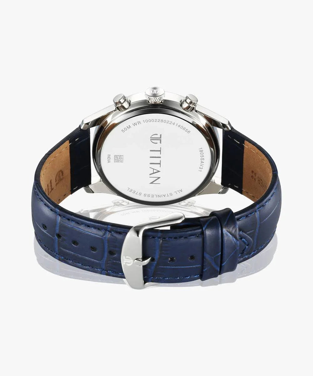 Titan  Regalia Opulent Quartz Analog with Day and Date Blue Dial Men Watch 1805SL13