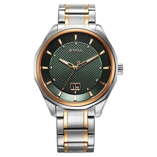 Titan Regalia Opulent Green Dial Analog Men's Astrological Watch - 1829KM06
