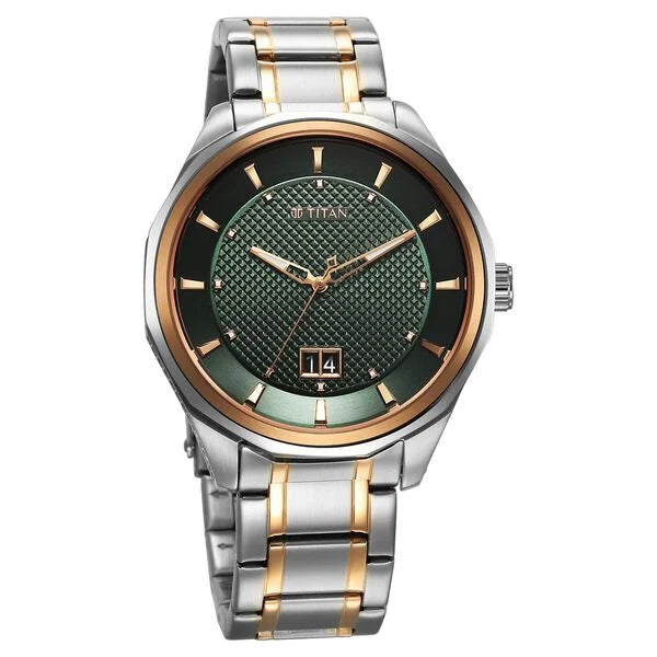 Titan Regalia Opulent Green Dial Analog Men's Astrological Watch - 1829KM06